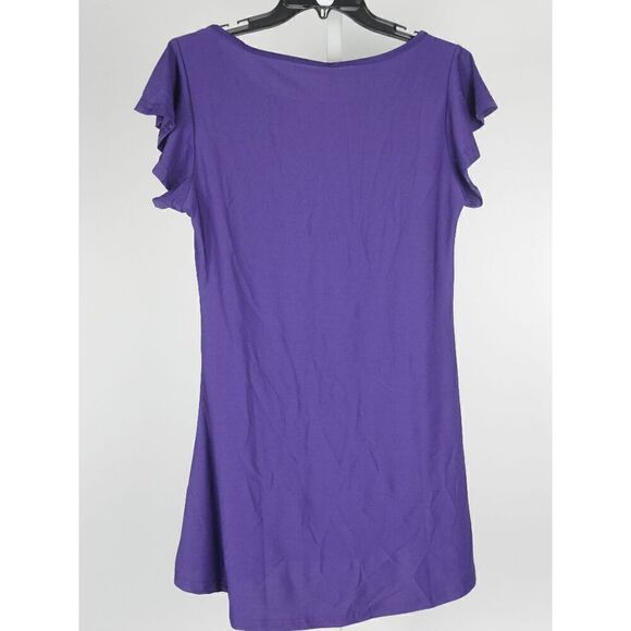 Women's Purple Short Sleeve Top S - Picture 3 of 8